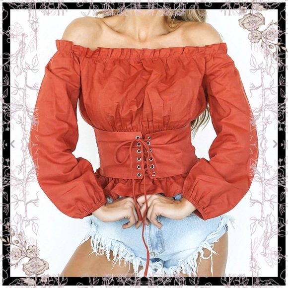 🦉🍁just in 🦉🍁burnt orange top - Picture 2 of 8